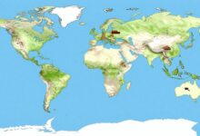 Um globo terrestre estilizado com navios de carga, aviões e setas indicando rotas comerciais globais, simbolizando a carreira em comércio exterior.