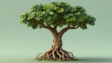 Uma representação simbólica de uma mente forte e resiliente, como uma árvore robusta resistindo a uma tempestade, com raízes profundas e galhos flexíveis.